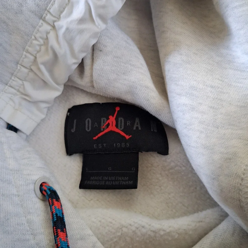 jordan essentials mountain large nike lacing beige hoodie streetwear athleisure